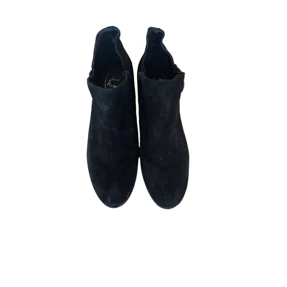 Jack Rogers Women's Black Suede Side Zip Ankle Length Booties Black Size 9M - Picture 7 of 11